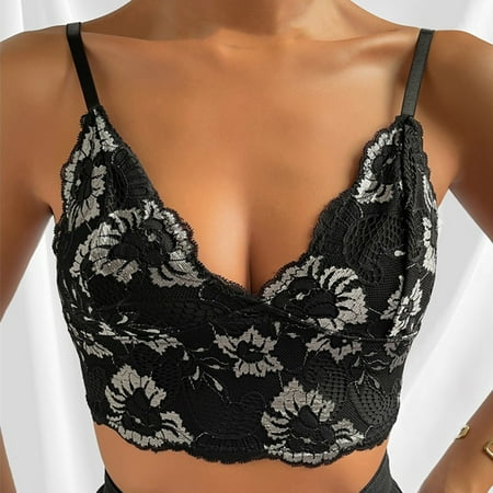 Hilingoto women Intimates Women Lingerie Corset Lace Floral Bralette Bralet Bra Tank Cami Crop Underwear Black L
Hilingoto women Intimates Women Lingerie Corset Lace Floral Bralette Bralet Bra Tank Cami Crop Underwear Black L