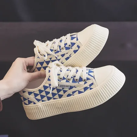 Women‘s Plaid Pattern Canvas Shoes Platform Round Toe Lace Up Sneakers Women‘s Footwear
Women‘s Plaid Pattern Canvas Shoes Platform Round Toe Lace Up Sneakers Women‘s Footwear