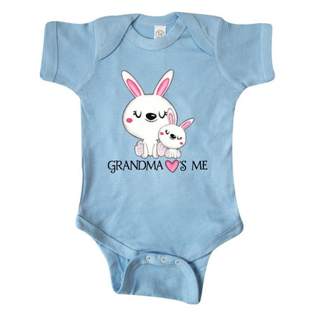 Inktastic Grandma Loves Me- bunny family Gift Baby Boy or Baby Girl Bodysuit
