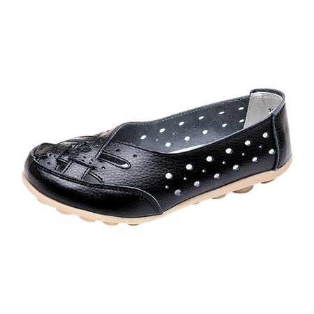 Omagie Women Loafers Leather Shoes Slip-On Breathable Hollow Out Flat Shoes Moccasins Ladies Soft Driving Walking Comfort Boat Shoes Black 41
Omagie Women Loafers Leather Shoes Slip-On Breathable Hollow Out Flat Shoes Moccasins Ladies Soft Driving Walking Comfort Boat Shoes Black 41