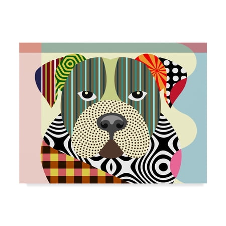 Trademark Fine Art 'American Bulldog' Canvas Art by Lanre Adefioye