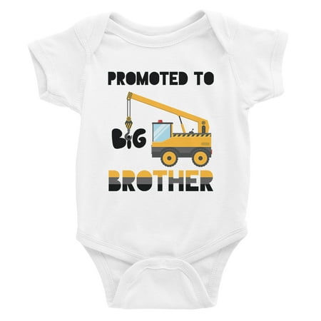 Promoted To Big Brother Baby Announcement Baby Bodysuit Gift White