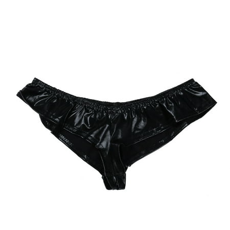 Follure Ladies casual underwear bra Women Bare Imitation Leather Underpants Lingerie Lady Bikini Thongs Black One size
Follure Ladies casual underwear bra Women Bare Imitation Leather Underpants Lingerie Lady Bikini Thongs Black One size