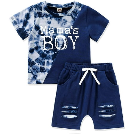 HESHENG Toddler Kids Baby Boys Tie Dye Clothes Mama s Boy Short Sleeve T-Shirt Top + Shorts 2Pcs Outfits (Blue 4-5T)
HESHENG Toddler Kids Baby Boys Tie Dye Clothes Mama s Boy Short Sleeve T-Shirt Top + Shorts 2Pcs Outfits (Blue 4-5T)