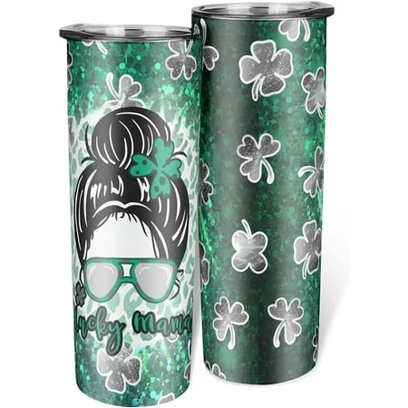 Stainless Steel Tumbler w/Lid and Straw St. Patrick s Mom Gift Green Clover Leaf Leopard Coffee Cup Double Wall Insulated Tumbler Unique Travel Coffee Mug for Mama Women Wife 600ml (20oz)
Stainless Steel Tumbler w/Lid and Straw St. Patrick s Mom Gift Green Clover Leaf Leopard Coffee Cup Double Wall Insulated Tumbler Unique Travel Coffee Mug for Mama Women Wife 600ml (20oz)