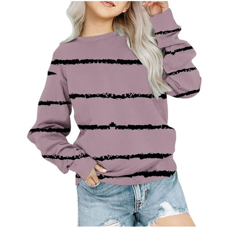 Hpgjzj Girls Striped Color Block Sweatshirts Kids Tie Dye Crewneck Long Sleeve Pullover Tops 4-15 Years
Hpgjzj Girls Striped Color Block Sweatshirts Kids Tie Dye Crewneck Long Sleeve Pullover Tops 4-15 Years