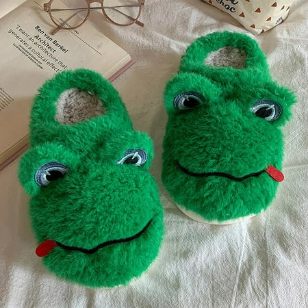 QWZNDZGR Men s Novelty Frog Slippers Cute Animal Bedroom Shoes Unisex Winter Warm Fluffy Slippers Fleece Outdoor Shoes Birthday Gifts
QWZNDZGR Men s Novelty Frog Slippers Cute Animal Bedroom Shoes Unisex Winter Warm Fluffy Slippers Fleece Outdoor Shoes Birthday Gifts