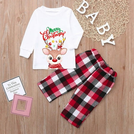 Pxiakgy Christmas Pjs Deer Plaid Print Long Sleeve T Shirt Top And Pants Xmas Sleepwear Holiday Family Matching Pajamas Outfit christmas gifts White 90
Pxiakgy Christmas Pjs Deer Plaid Print Long Sleeve T Shirt Top And Pants Xmas Sleepwear Holiday Family Matching Pajamas Outfit christmas gifts White 90