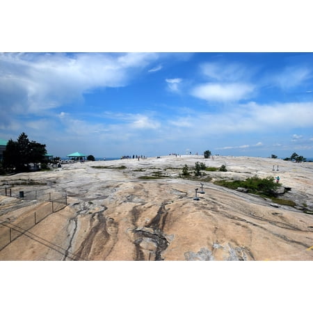 Canvas Print ATOP Stone Mountain Unrecognizable People High Up Stretched Canvas 10 x 14