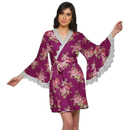 Moomaya Printed Short Bride Getting Ready Dress Bell Sleeves Bathrobe Women Wrap
Moomaya Printed Short Bride Getting Ready Dress Bell Sleeves Bathrobe Women Wrap