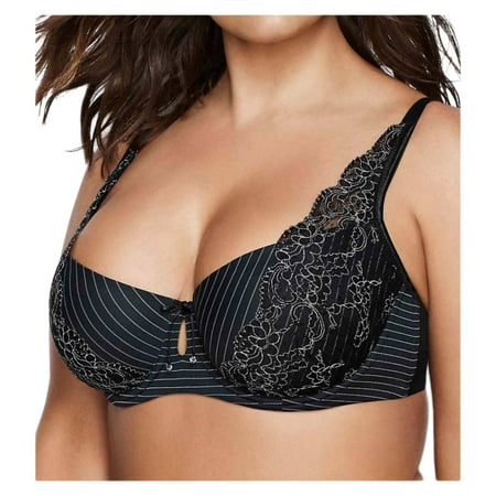 Ashley Graham Women s Plus Diva Demi Bra Black 42C