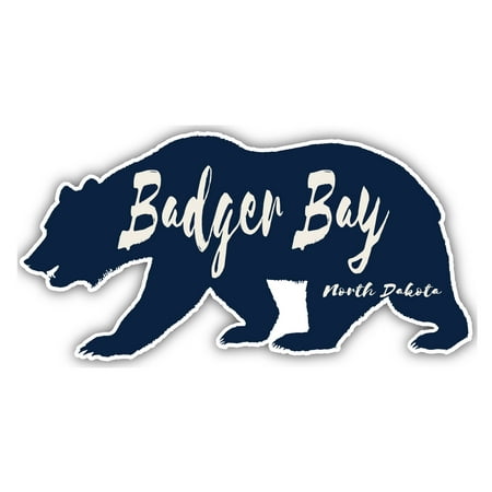 Badger Bay North Dakota Souvenir 3x1.5-Inch Fridge Magnet Bear Design