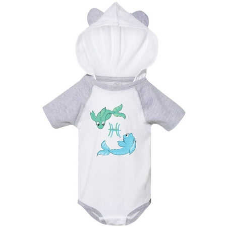 Inktastic Cute Pisces the Fish Zodiac Sign Gift Baby Boy or Baby Girl Bodysuit