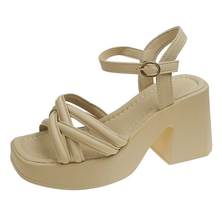 XIMIN Women s Thick Soled Fairy Early Spring High End Platform Thick Heel Sandals Women s Beach Shoes Summer Comfortable Shoes
XIMIN Women s Thick Soled Fairy Early Spring High End Platform Thick Heel Sandals Women s Beach Shoes Summer Comfortable Shoes