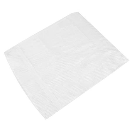 White Nylon Mesh Lingerie Bra Clothes Zippered Washing Wash Bag 20\