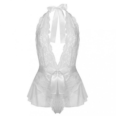 Homadles Lingerie for Women- Sexy Slim Fit Lace One Piece Sleepwear Lingerie Sets White M
Homadles Lingerie for Women- Sexy Slim Fit Lace One Piece Sleepwear Lingerie Sets White M
