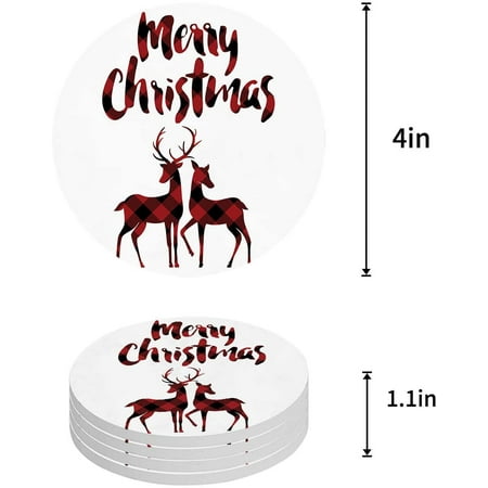 ZHANZZK Reindeer Merry Christmas Red Black Buffalo Check Plaid Set of 6 Round Coaster for Drinks Absorbent Ceramic Stone Coasters Cup Mat with Cork Base for Home Kitchen Room Coffee Table Bar Decor
ZHANZZK Reindeer Merry Christmas Red Black Buffalo Check Plaid Set of 6 Round Coaster for Drinks Absorbent Ceramic Stone Coasters Cup Mat with Cork Base for Home Kitchen Room Coffee Table Bar Decor