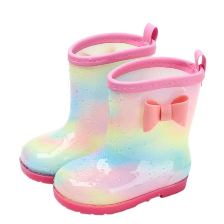 Bmnmsl Kids Rainbow Waterproof Boots Non-Slip Lightweight Rubber Rain Shoes for Girls Boys
Bmnmsl Kids Rainbow Waterproof Boots Non-Slip Lightweight Rubber Rain Shoes for Girls Boys