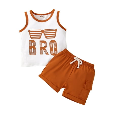 Amuver Baby Boys Tanks Tops + Shorts Glasses Letter Print Elastic Waist Drawstring for Summer
Amuver Baby Boys Tanks Tops + Shorts Glasses Letter Print Elastic Waist Drawstring for Summer