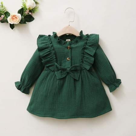 Morefun-Baby Girl Cotton Linen Fall Dress Flare Long Sleeve Princess Dress Newborn Girls Bowknot Dresses 3M-3Y
Morefun-Baby Girl Cotton Linen Fall Dress Flare Long Sleeve Princess Dress Newborn Girls Bowknot Dresses 3M-3Y