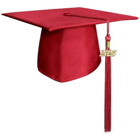 Endea Graduation Matte Cap & Tassel (Red 2025)