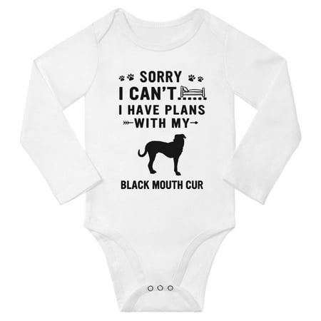 Sorry I Can t I Have Plans With My Black Mouth Cur Baby Long Sleeve Romper (White 18-24 Months)
Sorry I Can t I Have Plans With My Black Mouth Cur Baby Long Sleeve Romper (White 18-24 Months)