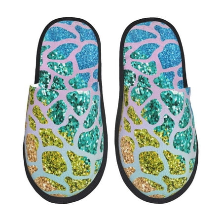 Noikeo Rainbow Glitter Pattern Cozy Slippers Indoor for Women and Mens Fuzzy House Shoes Soft Plush Warm Slip-on Slippers-Large
Noikeo Rainbow Glitter Pattern Cozy Slippers Indoor for Women and Mens Fuzzy House Shoes Soft Plush Warm Slip-on Slippers-Large