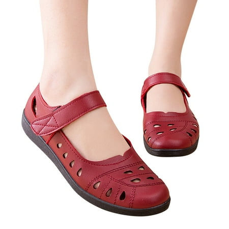 f21 Fashion Women Breathable Solid Color Flat Round Toe Hollow Out Comfortable Hook&Loop Casual Single Shoes Buckle Ankle Strap Size 6.5-7 Red
f21 Fashion Women Breathable Solid Color Flat Round Toe Hollow Out Comfortable Hook&Loop Casual Single Shoes Buckle Ankle Strap Size 6.5-7 Red
