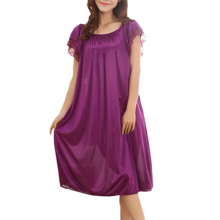 Women Summer Home Lace Ice Silk Short Sleeve Loose Plus Oversize Nightgown Dresslace pajamas for women
Women Summer Home Lace Ice Silk Short Sleeve Loose Plus Oversize Nightgown Dresslace pajamas for women