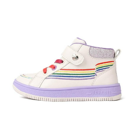 TARANIS Baby Girls Mid Top Sneakers Color Stripes Non-slip Hook And Loop Fastener Kids Shoes
TARANIS Baby Girls Mid Top Sneakers Color Stripes Non-slip Hook And Loop Fastener Kids Shoes