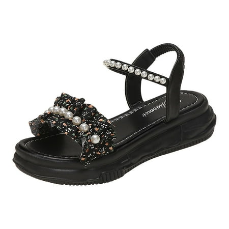 CLZOUD Sandals with Arch Support Women Black Thick Soles for Women Simple Thin Sandals Summer Thick Wear Fashion Double Women s Sandals 38