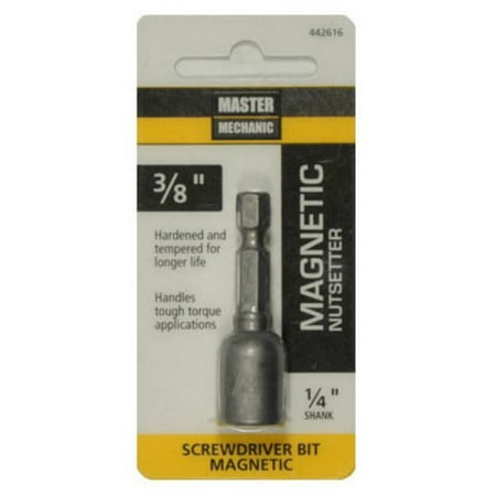 New 6PK Master Mechanic 442616 Magnetic Nut Driver/Setter 3/8 x 1-7/8