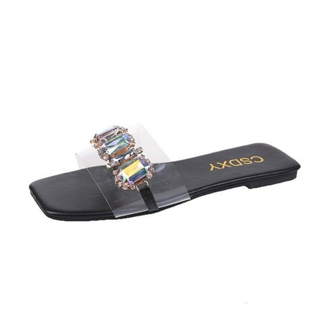 Tuphregyow Women s Summer Rhinestone Flat Sandals Transparent Flip flops Classic Fashion Comfort for Business and Elegant Parties Black 40
Tuphregyow Women s Summer Rhinestone Flat Sandals Transparent Flip flops Classic Fashion Comfort for Business and Elegant Parties Black 40