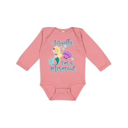Inktastic Actually Im a Mermaid with Seashell and Bubbles Gift Baby Girl Long Sleeve Bodysuit
Inktastic Actually Im a Mermaid with Seashell and Bubbles Gift Baby Girl Long Sleeve Bodysuit