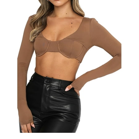LisenraIn Women Square Neck Long Sleeve Crop Top Bustier Cropped Shirt Blouse Low Cut Knit Cropped
LisenraIn Women Square Neck Long Sleeve Crop Top Bustier Cropped Shirt Blouse Low Cut Knit Cropped