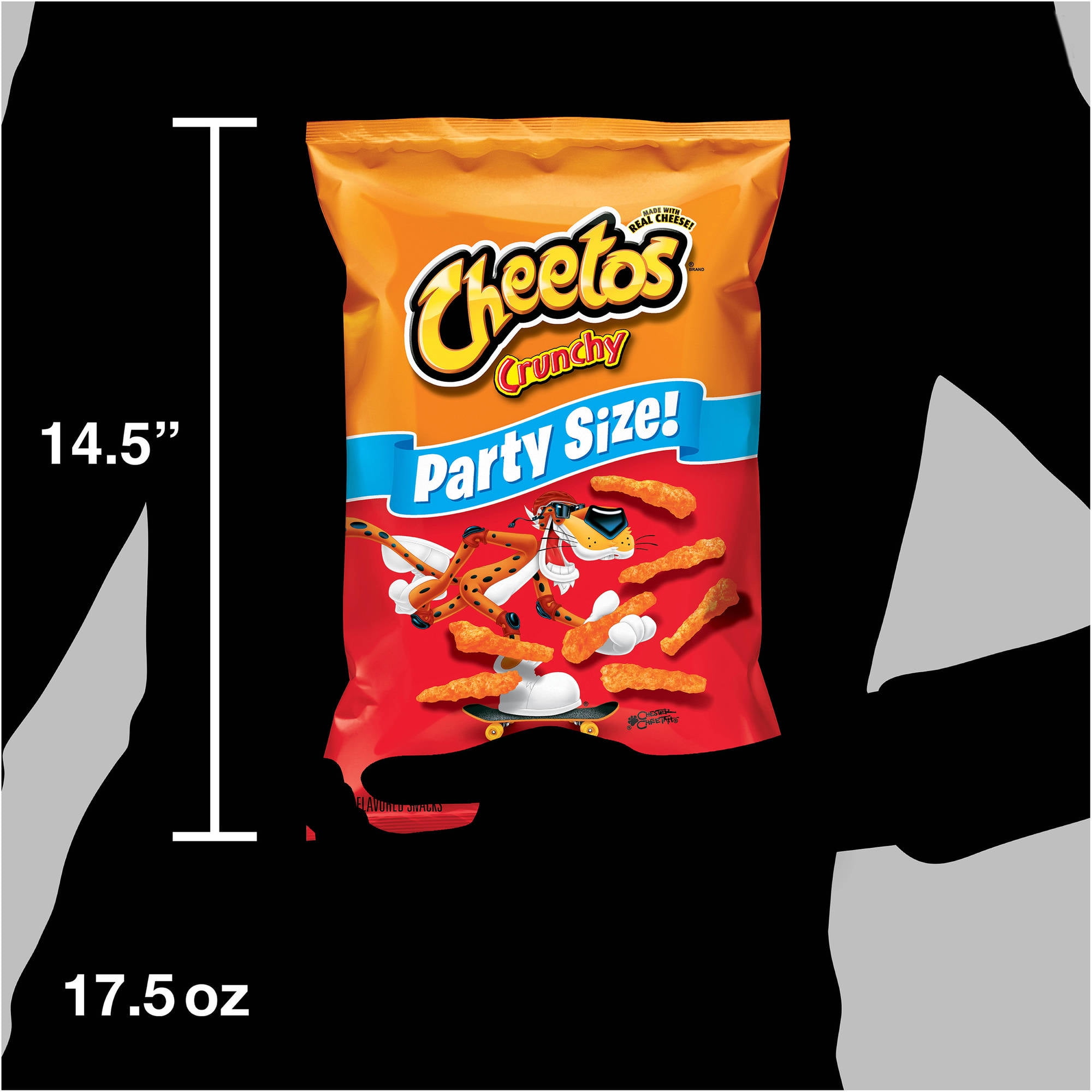 Cheetos Crunchy Cheese Flavored Snacks, Party Size, 17.5 oz ...