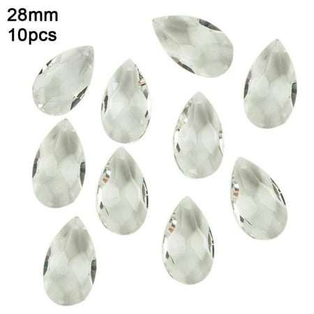 10pcs Transparent Glass Decorative Chandelier Crystal Pendant Jewelry D0Y0