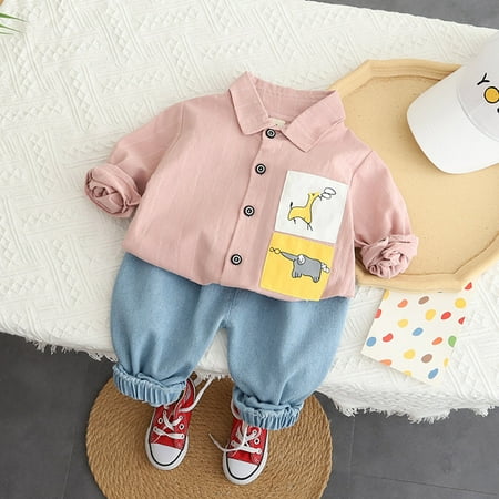 Hunpta Toddler Kids Child Infant Newborn Baby Boys Long Sleeve Cute Cartoon Animals Striped Shirt Tops Solid Jeans Pant Outfits Set 2PCS Clothes
Hunpta Toddler Kids Child Infant Newborn Baby Boys Long Sleeve Cute Cartoon Animals Striped Shirt Tops Solid Jeans Pant Outfits Set 2PCS Clothes