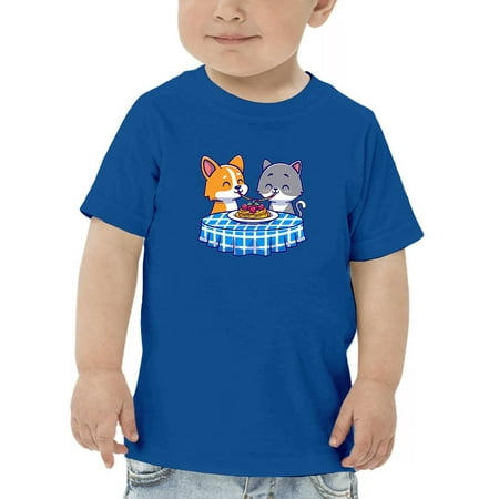Corgi N Kitten Eating Spaguetti T-Shirt Toddler -Image by Shutterstock 4 Toddler
Corgi N Kitten Eating Spaguetti T-Shirt Toddler -Image by Shutterstock 4 Toddler