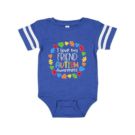 Inktastic I Love my Friend Autism Awareness Gift Baby Boy or Baby Girl Bodysuit