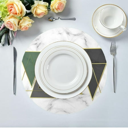 Hidove Geometric Marble Round Placemats 1pc Non Slip Heat Resistant Washable Table Mats for Kitchen Dining Table Decoration 15.4
Hidove Geometric Marble Round Placemats 1pc Non Slip Heat Resistant Washable Table Mats for Kitchen Dining Table Decoration 15.4