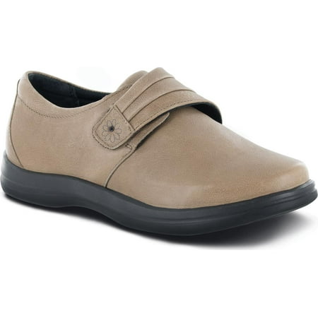 Women s Apex Linda Classic Monk Strap Taupe Full Grain Leather 10 XW