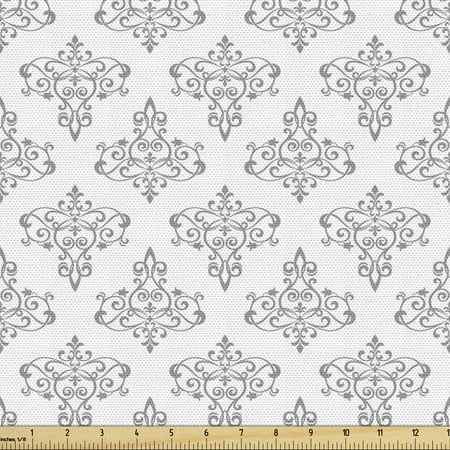 Abstract Fabric by the Yard Simplistic Chandelier Modernized Damask Elements Print on Plain Backdrop Decorative Upholstery Fabric for Sofas and Home Accents White and Pale Grey by Ambesonne
Abstract Fabric by the Yard Simplistic Chandelier Modernized Damask Elements Print on Plain Backdrop Decorative Upholstery Fabric for Sofas and Home Accents White and Pale Grey by Ambesonne