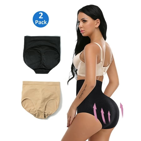 MISS MOLY 2 Pack Womens Mid Waist Padded Butt Lifting Tummy Control Panties Underwear with Removable Pads
MISS MOLY 2 Pack Womens Mid Waist Padded Butt Lifting Tummy Control Panties Underwear with Removable Pads