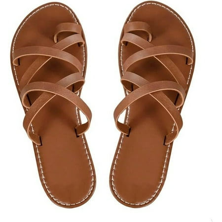HOLXI 2024 Women s Cross Strappy Flats Sandal Cute Toe Ring Slip on Slide Sandals Beach Sandals Boho Flats
HOLXI 2024 Women s Cross Strappy Flats Sandal Cute Toe Ring Slip on Slide Sandals Beach Sandals Boho Flats