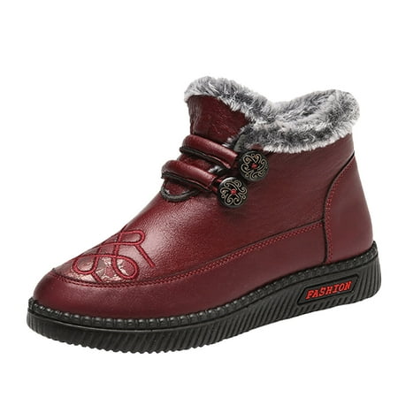 SEMIMAY Fashion Winter Women Snow Boots Flat Bottom Soft Bottom Non Slip Waterproof Round Toe Flower Print Slip On High Top Plush For Warmth And Comfort
SEMIMAY Fashion Winter Women Snow Boots Flat Bottom Soft Bottom Non Slip Waterproof Round Toe Flower Print Slip On High Top Plush For Warmth And Comfort