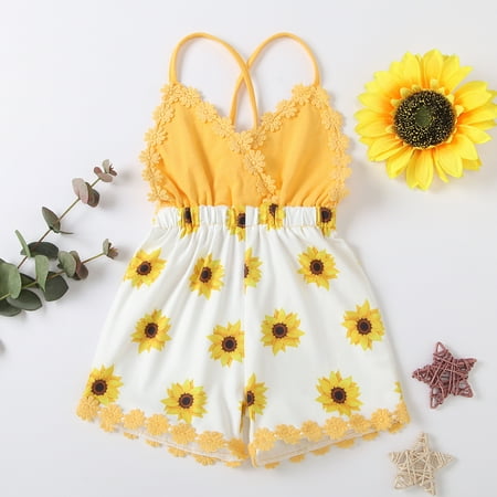 RPVATI Baby Girls Sunflower Backless Romper Sleeveless Ruffle Clothes Summer Infant Toddler Bodysuit 6M-3T
RPVATI Baby Girls Sunflower Backless Romper Sleeveless Ruffle Clothes Summer Infant Toddler Bodysuit 6M-3T