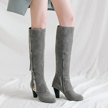 Boots Women s Autumn And Winter Thick High Heels Round Head Side Zipper Fashion Handsome Retro High Boots Knee High Boots
Boots Women s Autumn And Winter Thick High Heels Round Head Side Zipper Fashion Handsome Retro High Boots Knee High Boots