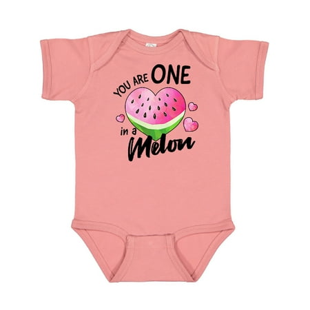 

Inktastic Valentines Day You are One in a Melon with Hearts Gift Baby Boy or Baby Girl Bodysuit