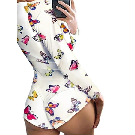 Women V-neck Long Sleeve Romper Print Sleepwear Casual Jumpsuit One-piece Bodysuit Homewear
Women V-neck Long Sleeve Romper Print Sleepwear Casual Jumpsuit One-piece Bodysuit Homewear